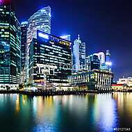 Szingapúr éjjel vászonkép, poszter vagy falikép