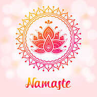 Namaste jóga felirat vászonkép, poszter vagy falikép