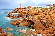 Pink Granite Coast. Brittany, Franciaország vászonkép, poszter vagy falikép