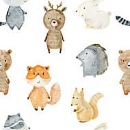 Erdei állatok tapétaminta vászonkép, poszter vagy falikép
