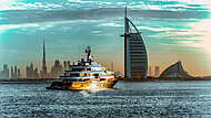 Napfelkelte Dubai felett vászonkép, poszter vagy falikép