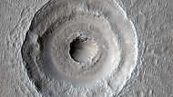 Bull's-Eye Impact Crater, Mars felszín vászonkép, poszter vagy falikép
