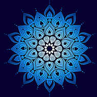 Hand drawn doodle ornate mandala illustration vászonkép, poszter vagy falikép