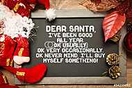 Blackboard egy karácsonyi Vicces szöveg egy fogalmi kép vászonkép, poszter vagy falikép