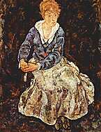 Portré az ülő Edith Schiele-ről vászonkép, poszter vagy falikép