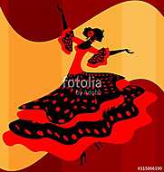 Spanish woman dancer vászonkép, poszter vagy falikép