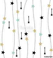Csillagok és nyilak - skandináv tapétaminta vászonkép, poszter vagy falikép