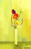 Tavaszi virágszálak (olajfestmény reprodukció) vászonkép, poszter vagy falikép