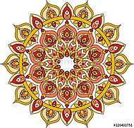 Vector ornate orange mandala illustration vászonkép, poszter vagy falikép