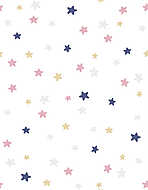 Rózsaszín-kék-sárga csillagok tapétaminta vászonkép, poszter vagy falikép