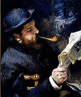 Claude Monet újságot olvas vászonkép, poszter vagy falikép