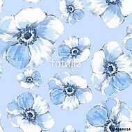 Floral seamless pattern 3. Watercolor background with delicate f vászonkép, poszter vagy falikép