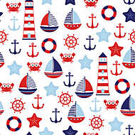 Nautical szimbólumok tapétaminta vászonkép, poszter vagy falikép