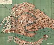 Velencei régi térkép vászonkép, poszter vagy falikép