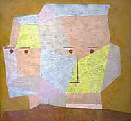 Két fej - színváltozat 1. vászonkép, poszter vagy falikép