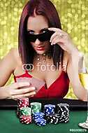 Nő pókerezni vászonkép, poszter vagy falikép