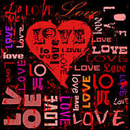 Love - Feliratos kép vászonkép, poszter vagy falikép