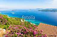 view on azure adriatic sea from peljesac peninsula in Dalmatia, Croatia vászonkép, poszter vagy falikép