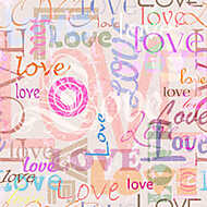 Love - Pasztel dizájn vászonkép, poszter vagy falikép