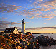 Reggel a portlandi fényszórón, Portland Maine vászonkép, poszter vagy falikép