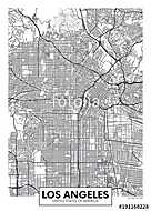 Vector poster map city Los Angeles vászonkép, poszter vagy falikép