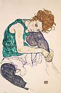 Ülő nő felhúzott lábbal (Adele Herms) vászonkép, poszter vagy falikép