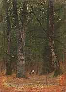 Ember a fák között vászonkép, poszter vagy falikép