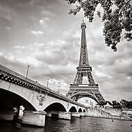 Eiffel-torony kilátás a Seine-folyó téren vászonkép, poszter vagy falikép