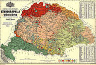 Nagy- Magyarország etnográfiai térképe vászonkép, poszter vagy falikép