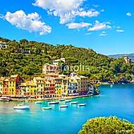 Portofino színes házai vászonkép, poszter vagy falikép