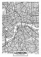 Vektor poszter térkép város London vászonkép, poszter vagy falikép