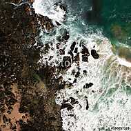Drone view coast vászonkép, poszter vagy falikép
