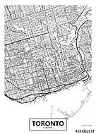 Részletes vektor poszter várostérkép Toronto vászonkép, poszter vagy falikép
