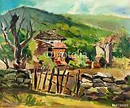 Vidéki ház vászonkép, poszter vagy falikép