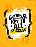 A cselekvés minden siker kulcsa. vászonkép, poszter vagy falikép