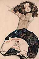 Fekete hajú lány, felhúzott szoknyával vászonkép, poszter vagy falikép