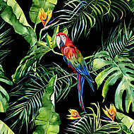 Pálmák papagájjal vászonkép, poszter vagy falikép