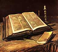 Csendélet Bibliával vászonkép, poszter vagy falikép