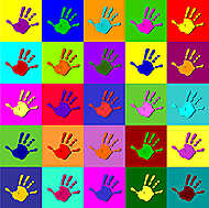 Warhol kezek vászonkép, poszter vagy falikép
