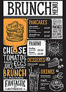 Brunch restaurant menu. Vector food flyer for bar and cafe. Desi vászonkép, poszter vagy falikép