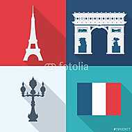 Paris design, vektoros illusztráció. vászonkép, poszter vagy falikép