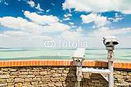 Panoráma a Balatonra a Tihanyi-félszigetről vászonkép, poszter vagy falikép