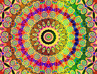 beautiful colored mandala vászonkép, poszter vagy falikép