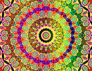 beautiful colored mandala vászonkép, poszter vagy falikép