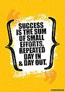 Success Is The Sum Of Small Efforts, Repeated Day In And Day Out. Inspiring Creative Motivation Quote Poster Template. vászonkép, poszter vagy falikép
