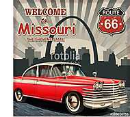 Welcome to Missouri retro poster vászonkép, poszter vagy falikép