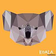 Poligonális koala háttér vászonkép, poszter vagy falikép