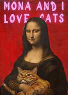 Mona and I love cats (Barokk & Graffiti) vászonkép, poszter vagy falikép