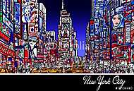 Times Square New Yorkban éjjel vászonkép, poszter vagy falikép