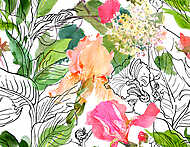 Trópusi virágminták vászonkép, poszter vagy falikép